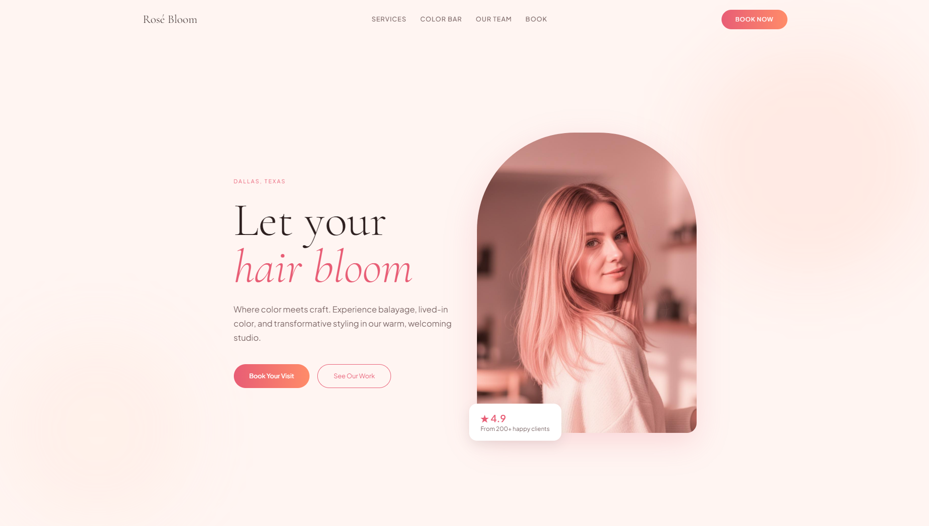 Rose Bloom website preview